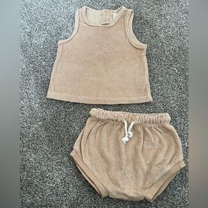 Quincy Mae French terry tank and shorts set